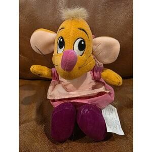 7 In Disney Store Perla Pink Cinderella Mouse Character Plush Stuffed Animal Toy